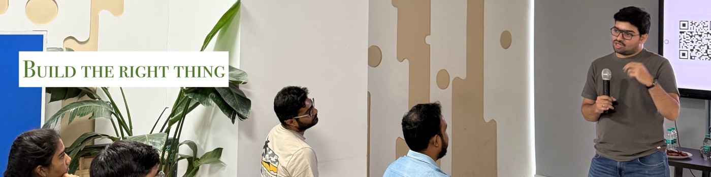 Chiranjeevi Gunturi speaking at a product event